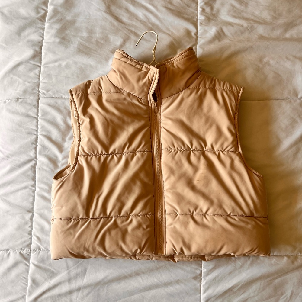 Tan Puffer Vest